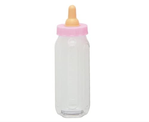 Amazon.com: 5" Plastic Fillable Pink Baby Bottle Girl Baby Shower Favors, 2ct : Baby | Amazon (US)