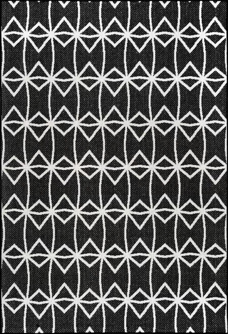 Dark Gray Ivied Trellis Indoor/Outdoor Flatweave Area Rug | Rugs USA