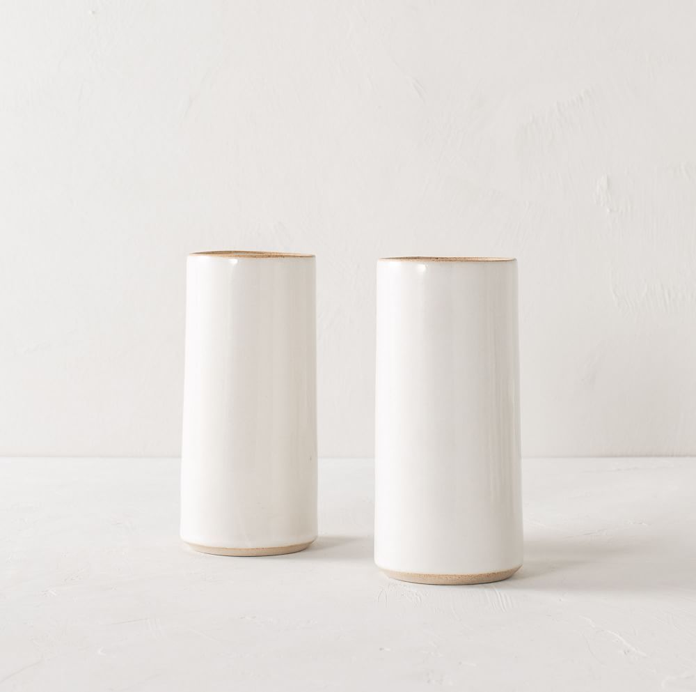 Minimal Cylinder White Vase | West Elm (US)