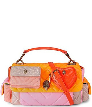 Kurt Geiger London Kensington Multi-Pocket Top Handle Shoulder Bag - Pink Multi | Dillard's