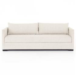 Wil Modern White Performance Upholstered Sofa Bed - Full | Kathy Kuo Home
