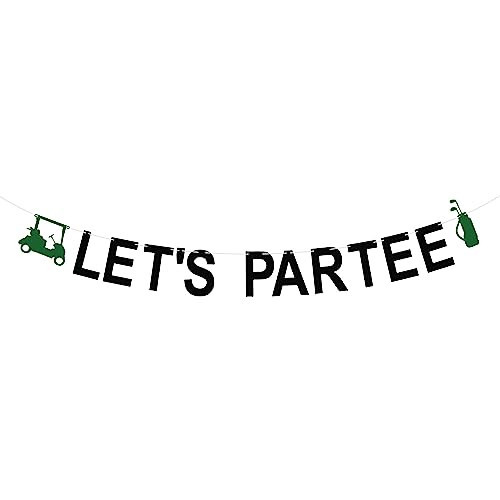 Let's Partee Golf Themed Banner Golf Birthday Decoration, Golf Party, Golf Banner, Golf Birthday Sign, Let's Par-Tee | Amazon (US)