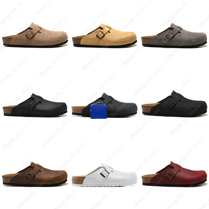 Sandals Unisex Slippers Naturals Beach Sliders Casual Shoes Soft Leather Grey Felt Hombres Mujere... | DHGate