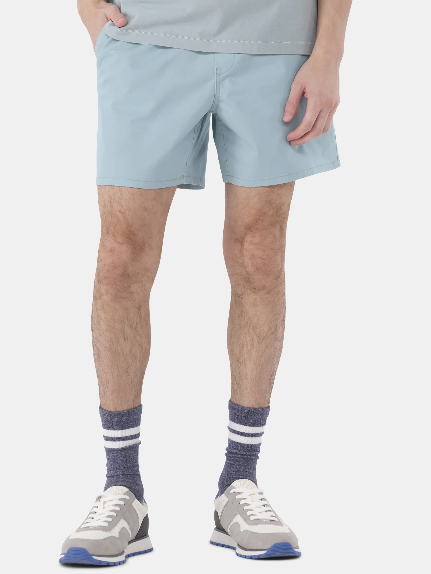 No Boundaries Men's & Big Men's Cotton Twill 6" Shorts, Sizes XS-5XL | Walmart (US)