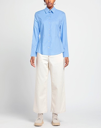 KARTIKA  | Camicie E Bluse Tinta Unita Azzurro Donna | YOOX | YOOX IT