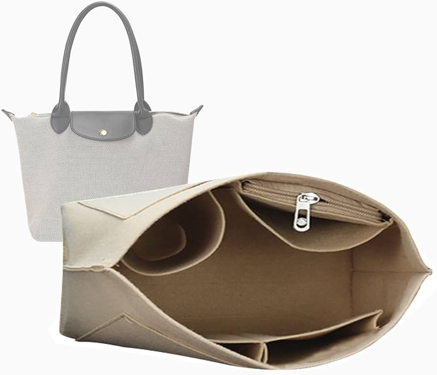 Purse Organizer Insert for le pliage Le Pliage Neo(Large) Handbags Insert Organizer1012beige-M | Amazon (US)