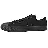 Converse Unisex Chuck Taylor All Star Low Top Black Monochrome Sneakers - 7 D(M) US | Amazon (US)