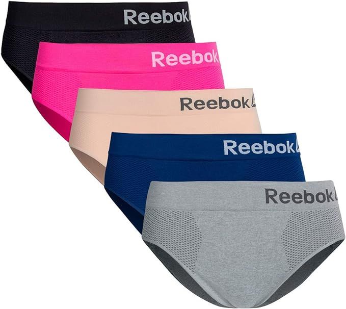 Reebok Womens Seamless Hipster Panties 5-Pack | Amazon (US)