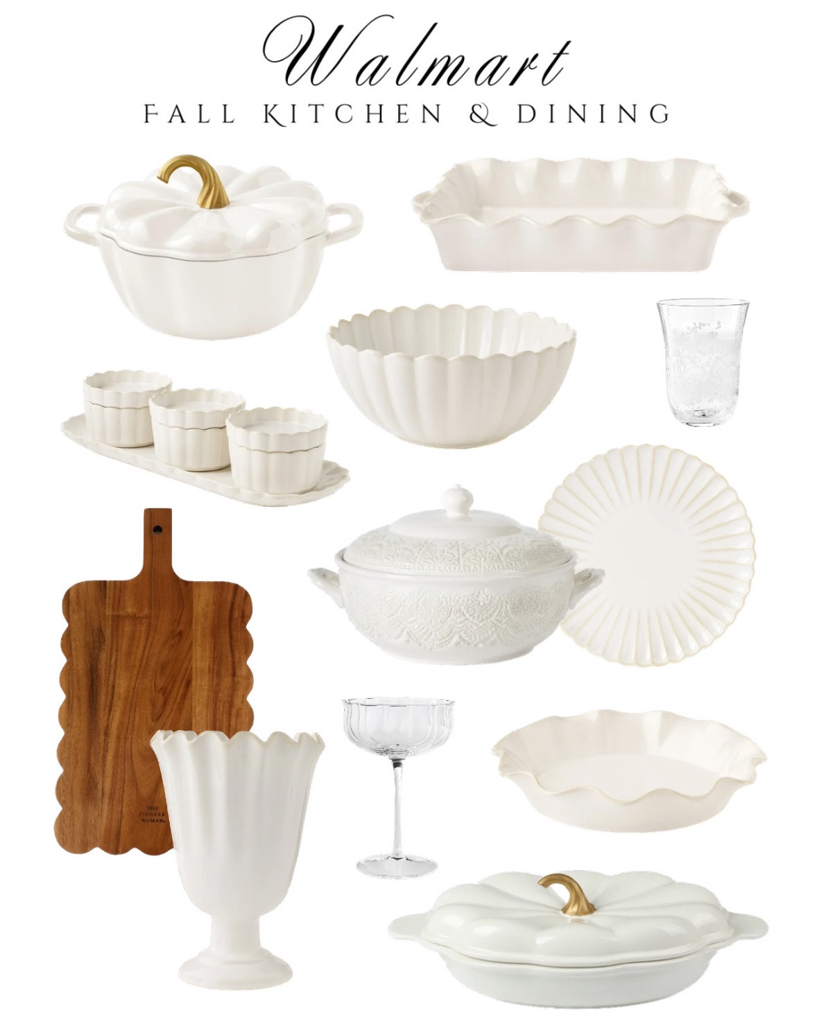 Walmart fall new arrivals! 🍂 loving these beautiful kitchen and dining finds! I snagged the scalloped nesting bowls and scalloped glassware! 

#LTKSaleAlert #LTKHome #LTKFindsUnder50