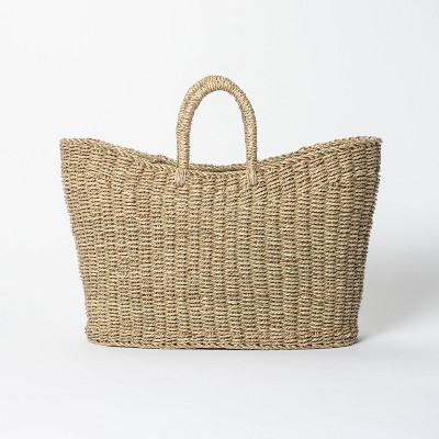 19" x 9" x 16" Tapered Oval Seagrass Basket Natural - Threshold™ designed with ... | Target