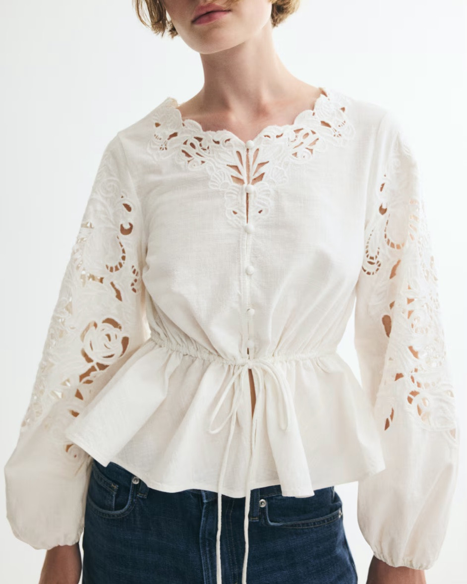 White eyelet blouse

#LTKSeasonal