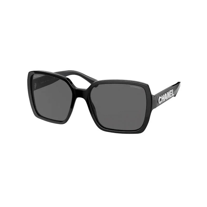 Women's Chanel Ch5408 1026S4 Sunglasses in Black | Size 56 | LOZURI
