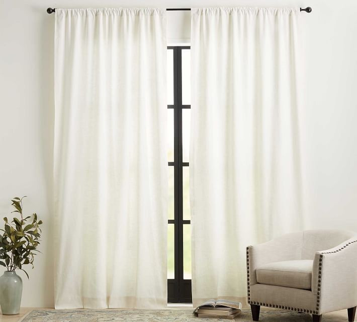 Emery Linen/Cotton Rod Pocket Curtain | Pottery Barn (US)