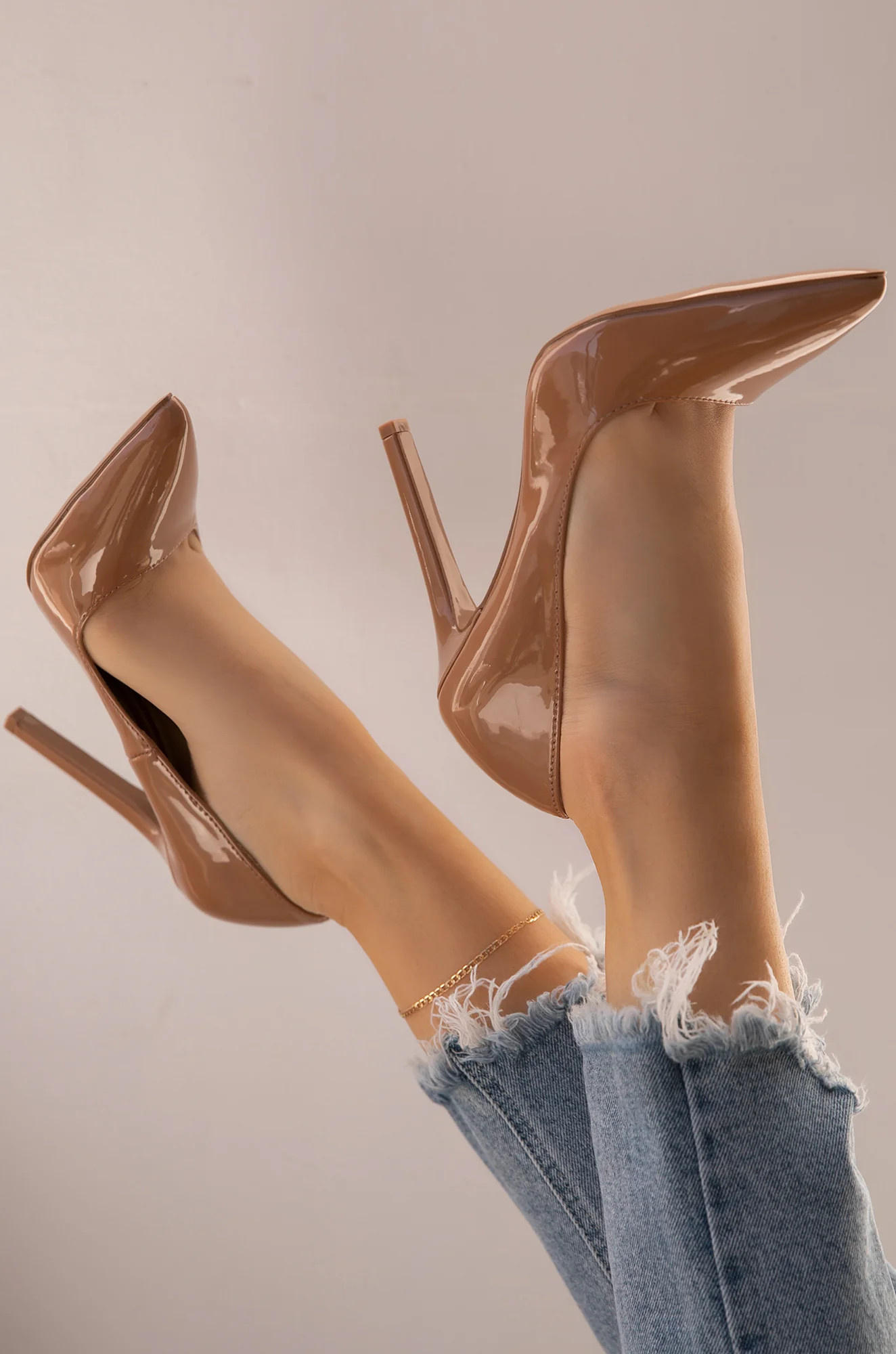 Miss Lola | Tan High Heel Pumps | MISS LOLA