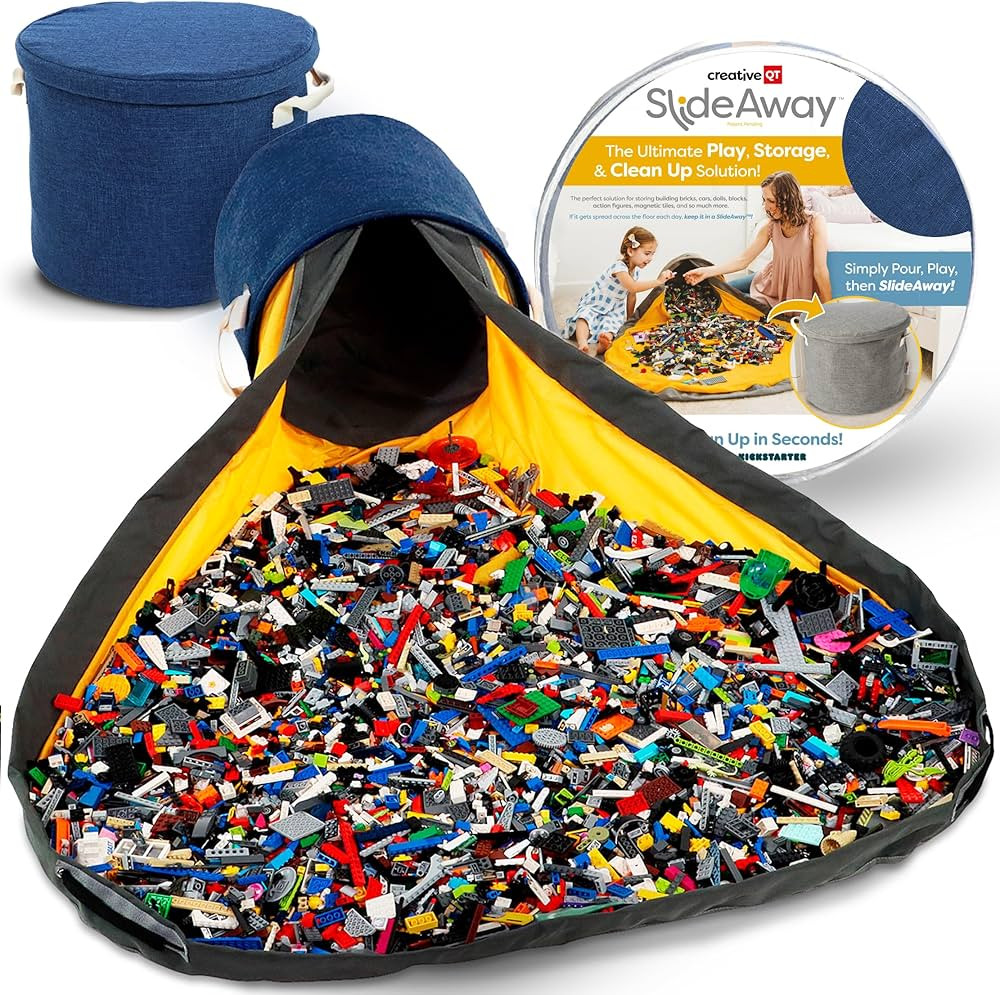 Creative QT SlideAway Toy Storage Organizer & Play Mat for Kids - Organizer Storage Bin - Kids To... | Amazon (US)