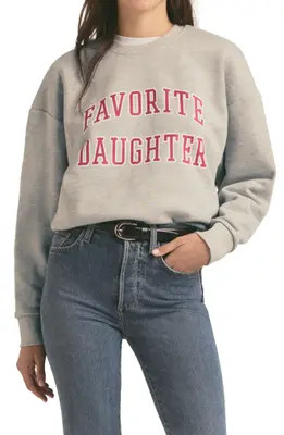 Favorite Daughter Collegiate Cotton Blend Sweatshirt in Beetroot at Nordstrom, Size Small | Nordstrom