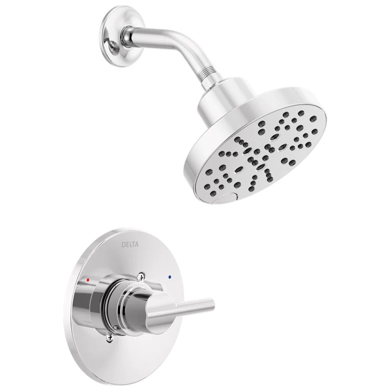 Nicoli Single-Function Shower Faucet Set, Shower Trim Kit with H2Okinetic Shower Head and Valve | Wayfair North America