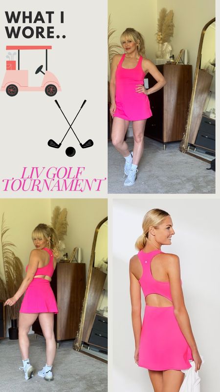 Loved this fun dress for the golf tournament. Felt like golf Barbie ⛳️ 

#LTKSeasonal #LTKFitness #LTKStyleTip