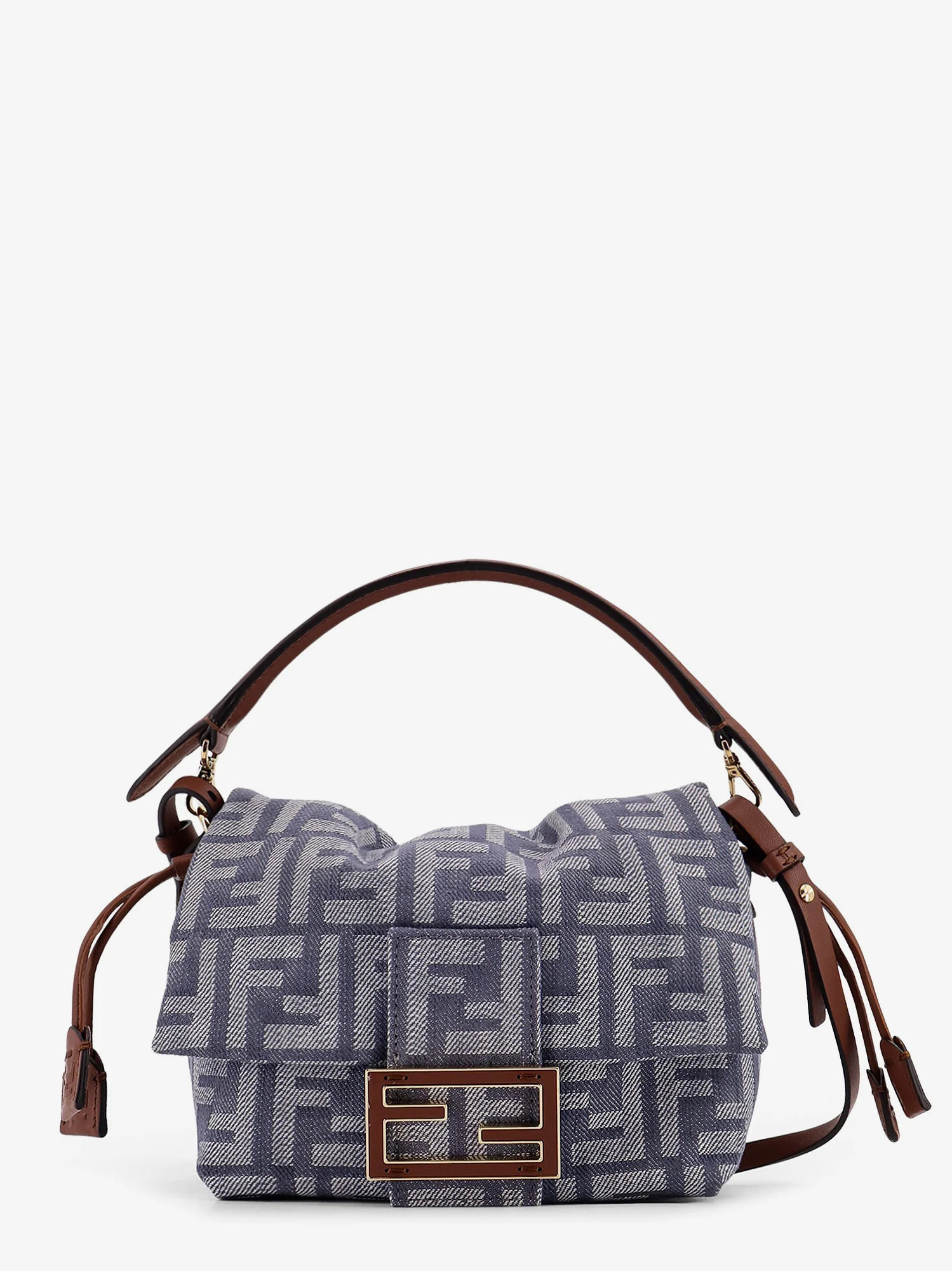 Mamma Baguette Small jacquard FF fabric crossbody bag - FENDI - gender_Woman | Nugnes 1920