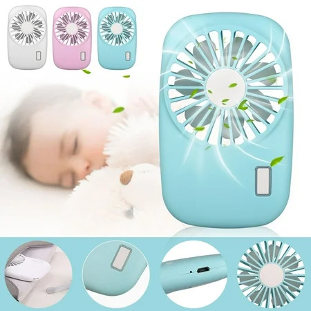 Handheld Fan Mini Fan Powerful Small Personal Portable Fan with Lanyard, Speed Adjustable USB Rechar | Walmart (US)