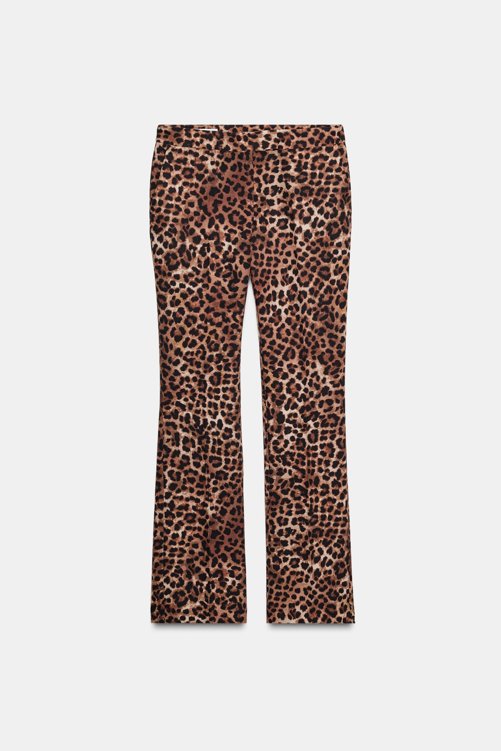 ANIMAL PRINT FLARE PANTS | Zara US