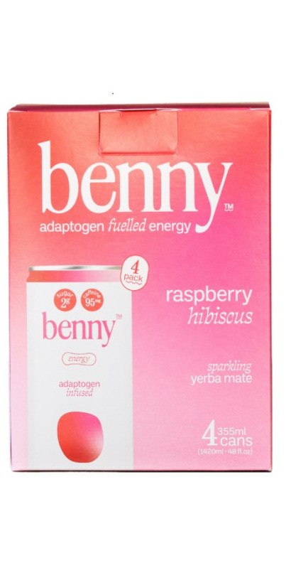 Benny Sparkling Yerba Mate Raspberry Hibiscus | Well.ca