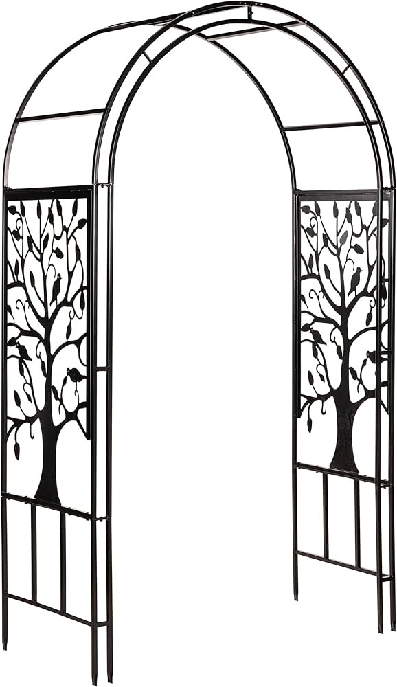 Evergreen Plow & Hearth Tree of Life Garden Arbor - 7 Feet Tall | Slim Metal Arch with Iron Trell... | Amazon (US)