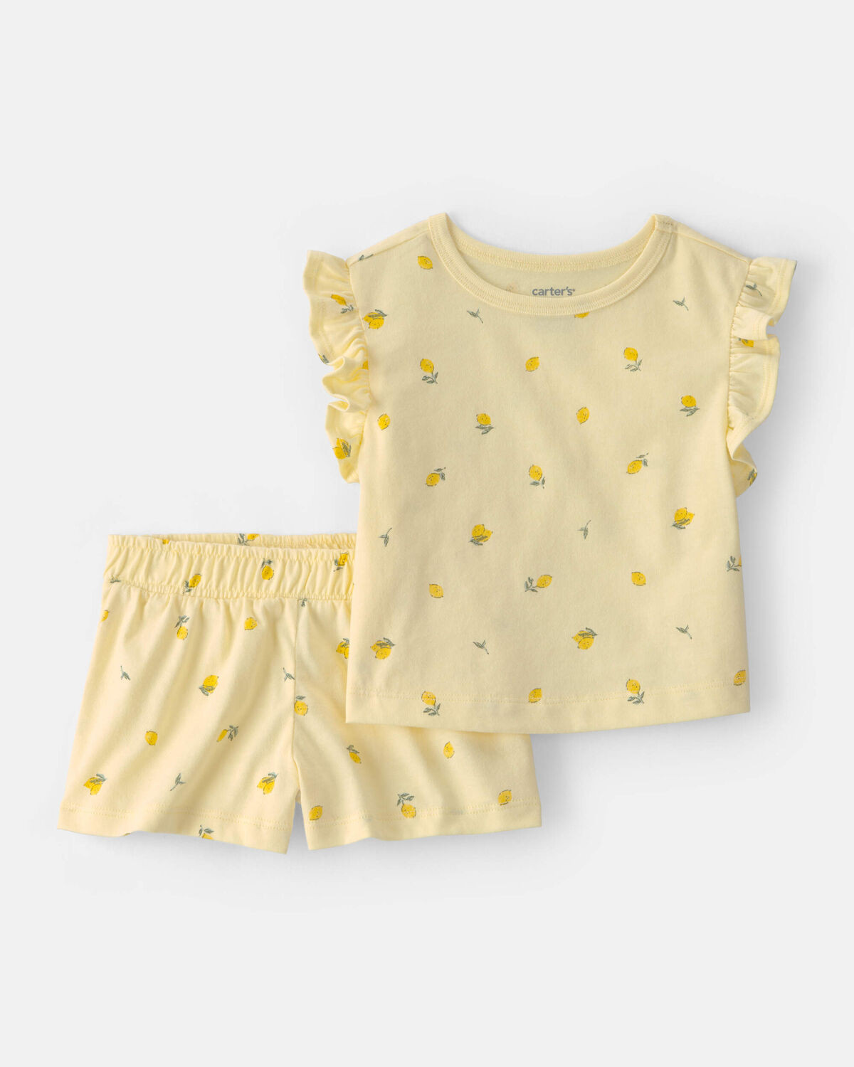 Baby Girl 2-Piece Lemon Top & Short Set - Yellow | Carter's Inc