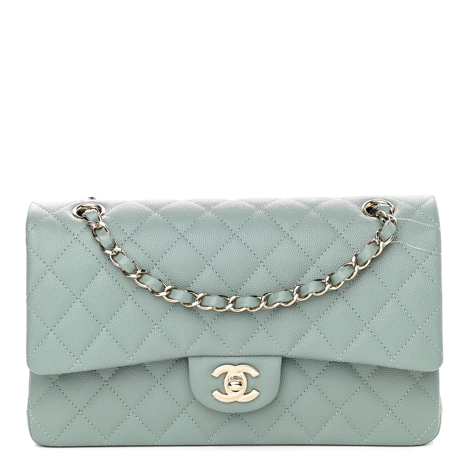 CHANEL Caviar Quilted Medium Double Flap Dark Green | FASHIONPHILE | Fashionphile