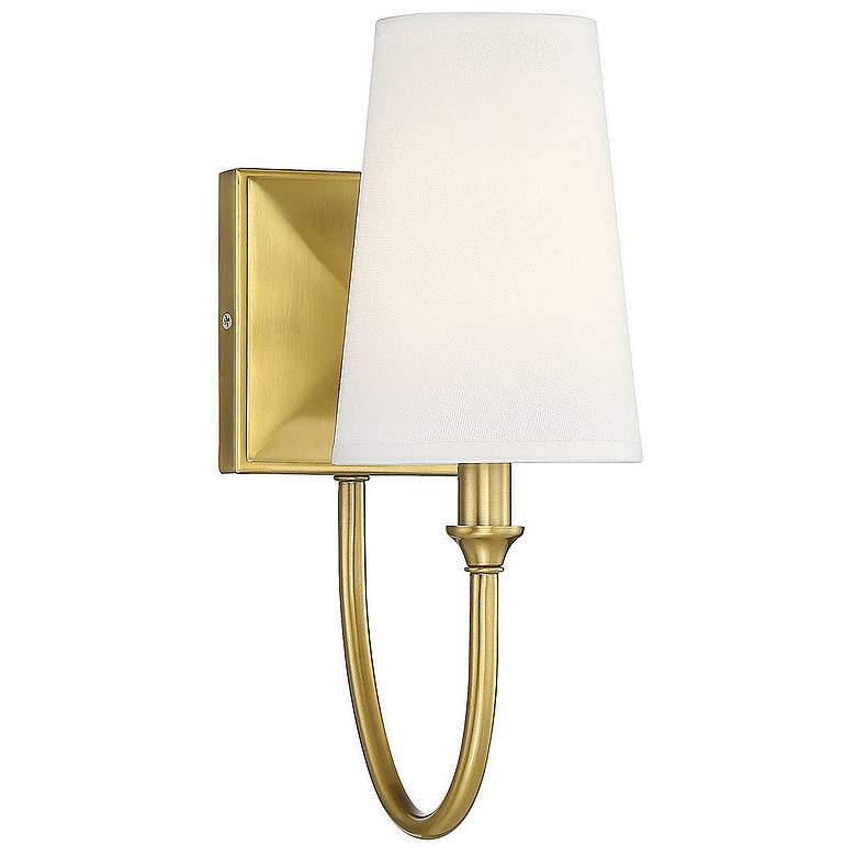Savoy House Cameron 13" High Warm Brass Wall Sconce - #475X1 | Lamps Plus | Lamps Plus