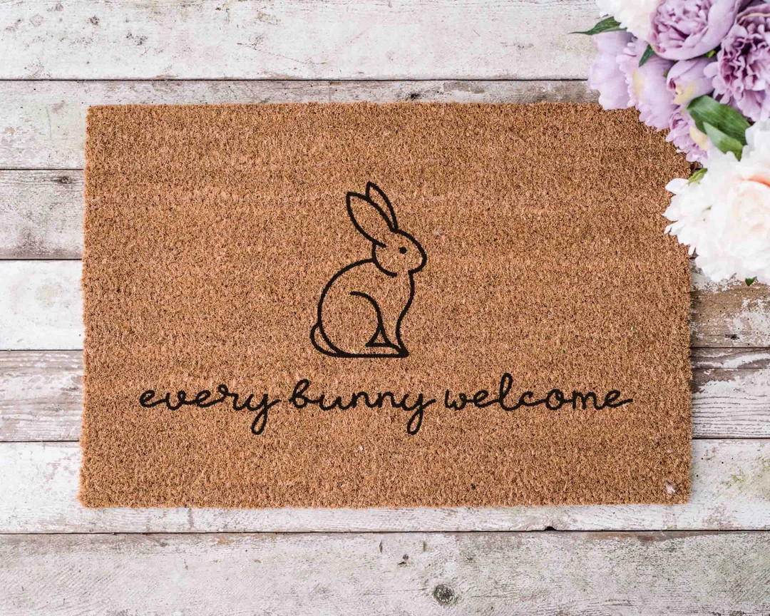 Easter Decor Spring Doormat Funny Doormat Home Decor Easter Bunny Gift for Easter Housewarming Gi... | Etsy (US)