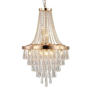 Jushua 10-Light Gold Plus Transparent Crystal Decoration, Chandelier Geometric Design, Chandelier... | The Home Depot