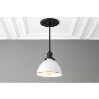 Hanging Lamp - Kitchen Lighting Ceiling Light Farmhouse White Shade Drop Island Model No. 8808 | Etsy (US)