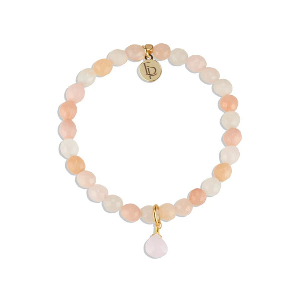 Royal Gemstone Beaded Bracelet | Peach Moonstone | elli parr