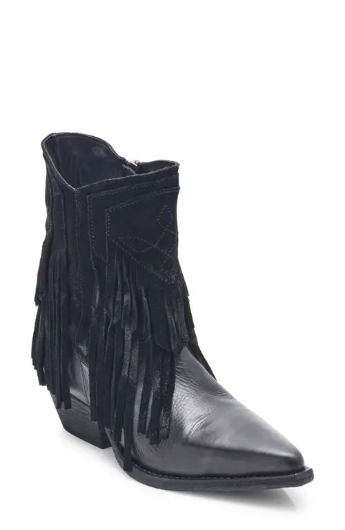Free People Lawless Fringe Bootie in Black at Nordstrom, Size 8.5Us | Nordstrom