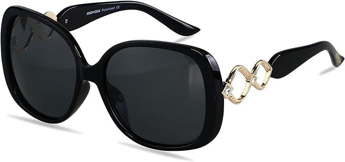 ANDWOOD Oversized Sunglasses for Women Large Polarized Big Square Frame Trendy Vintage | Amazon (US)
