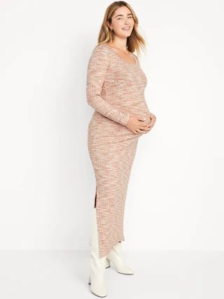 Maternity Long Sleeve Bodycon Maxi Dress | Old Navy (US)