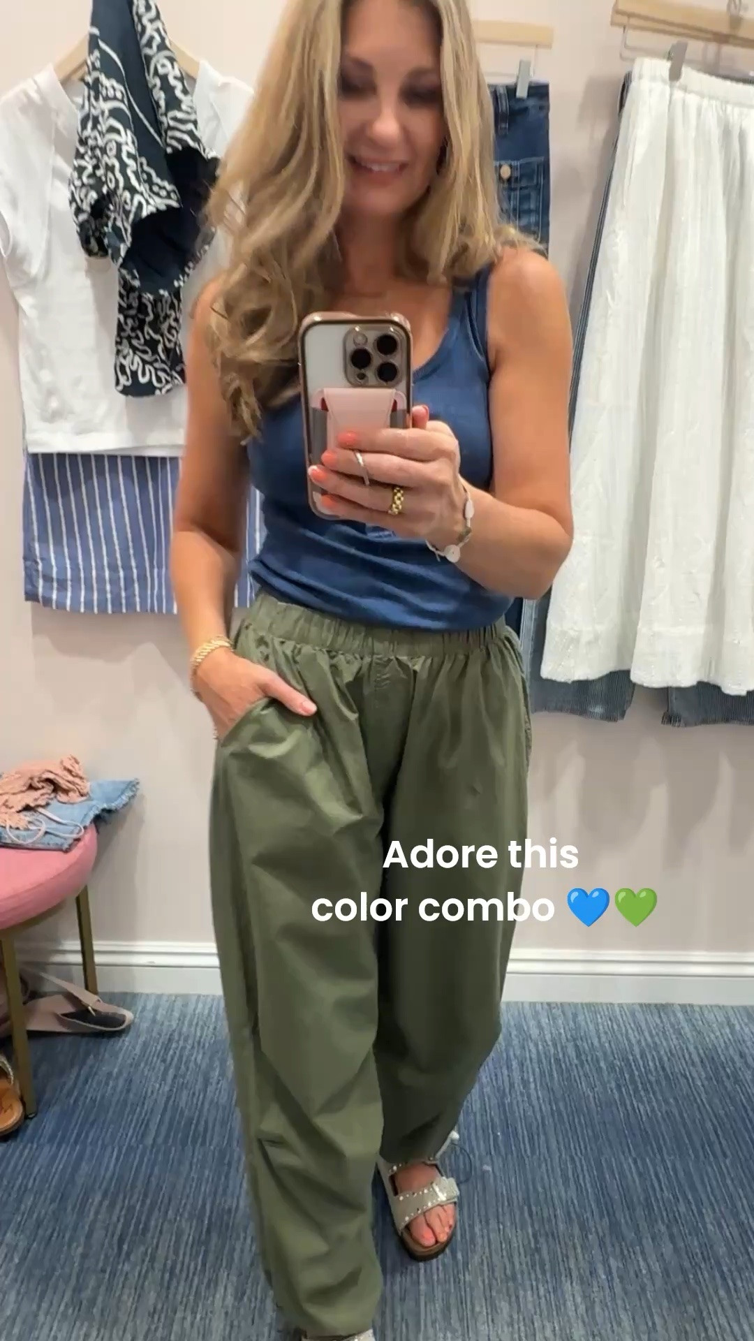 This outfit is a warm-weather staple ✨ A cute rib knit tank with a snap-front Henley neckline & a cotton poplin pant. Love the adjustable cuffs on the pant - such a fun detail. Pant on sale! Showing with an easy to throw on jacket and accessories.

#LTKootd #LTKOver40 #LTKgrwm