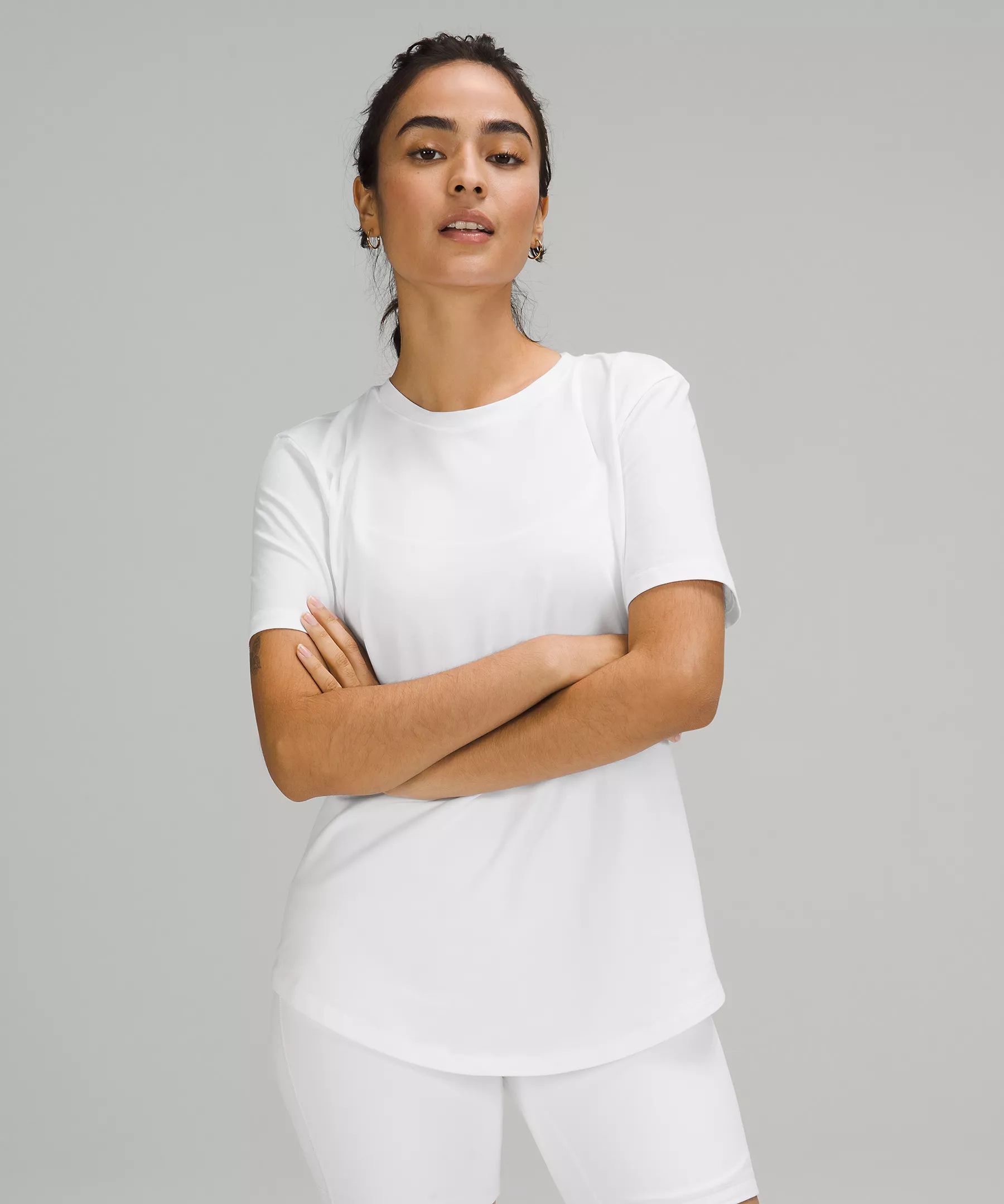 Love Curved-Hem Crewneck T-Shirt | Women's Short Sleeve Shirts & Tee's | lululemon | Lululemon (US)