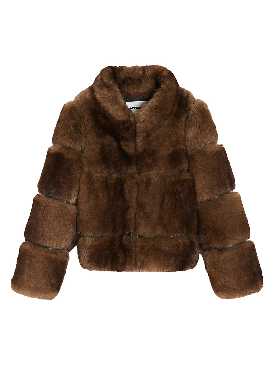 Women's Sai Faux-Fur Short Coat - Mink - Size XS | Saks Fifth Avenue