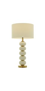 CosmoLiving by Cosmopolitan Metal Table Lamp with Drum Shade, 15" x 15" x 28", White | Amazon (US)