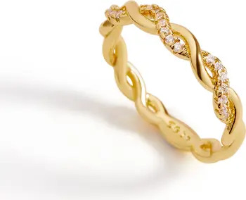 Mint & Lily Dainty Pave Twist Stacking Ring | Nordstrom | Nordstrom