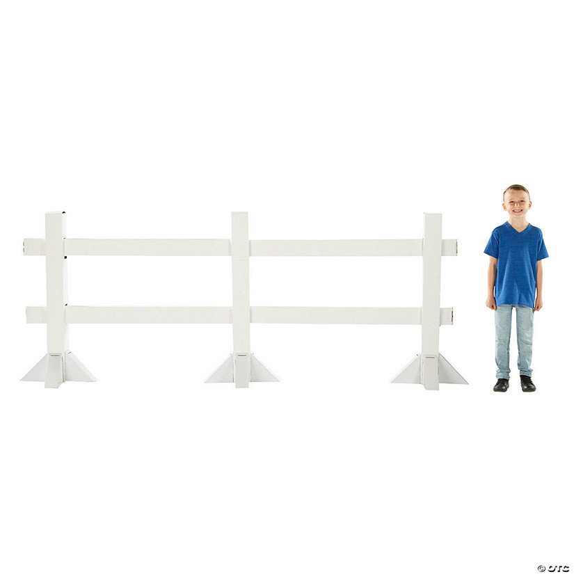 40" White Split Rail Fence Cardboard Stand-Up | Oriental Trading Company