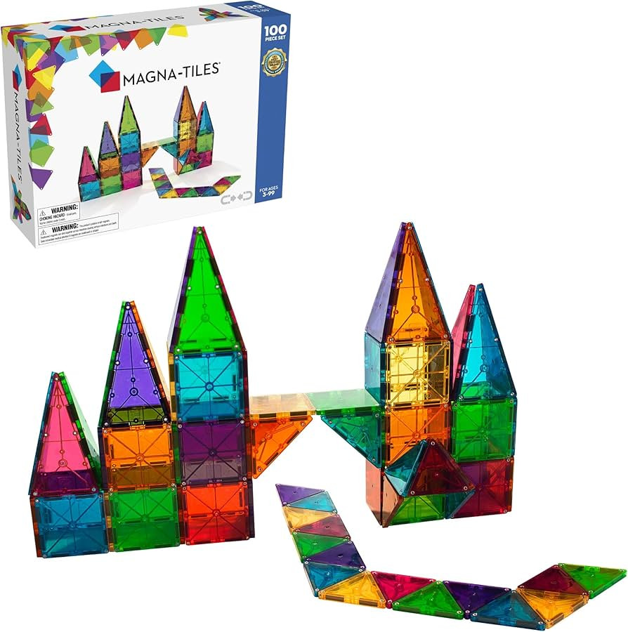 MAGNA-TILES Classic 100-Piece Magnetic Construction Set, The ORIGINAL Magnetic Building Brand | Amazon (US)