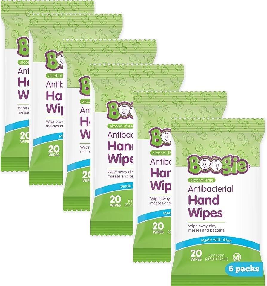 Hand Sanitizer Wipes by Boogie Wipes, Alcohol-Free, Hypoallergenic and Moisturizing Aloe, Boogie ... | Amazon (US)