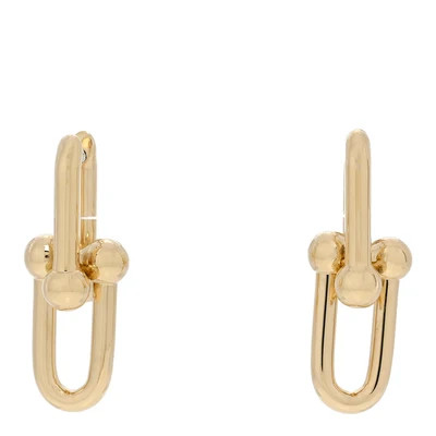 Tiffany 18K Yellow Gold Large HardWear Link Earrings | FASHIONPHILE (US)