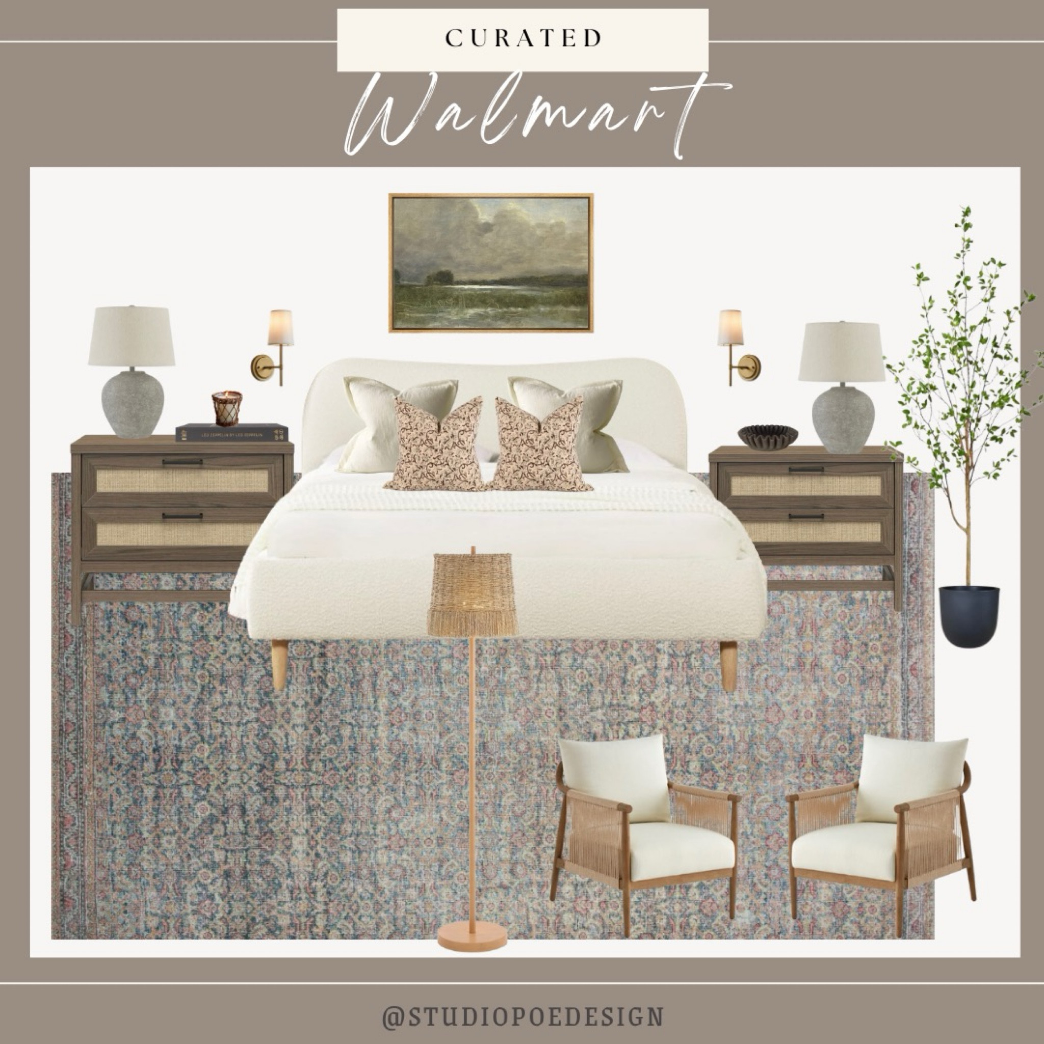 Walmart home finds!

Bedroom, bed, loloi rug, accent chairs, nightstands, boucle, table lamps, faux tree, vintage art, floor lamp, vase

#LTKFindsUnder100 #LTKFindsUnder50 #LTKHome