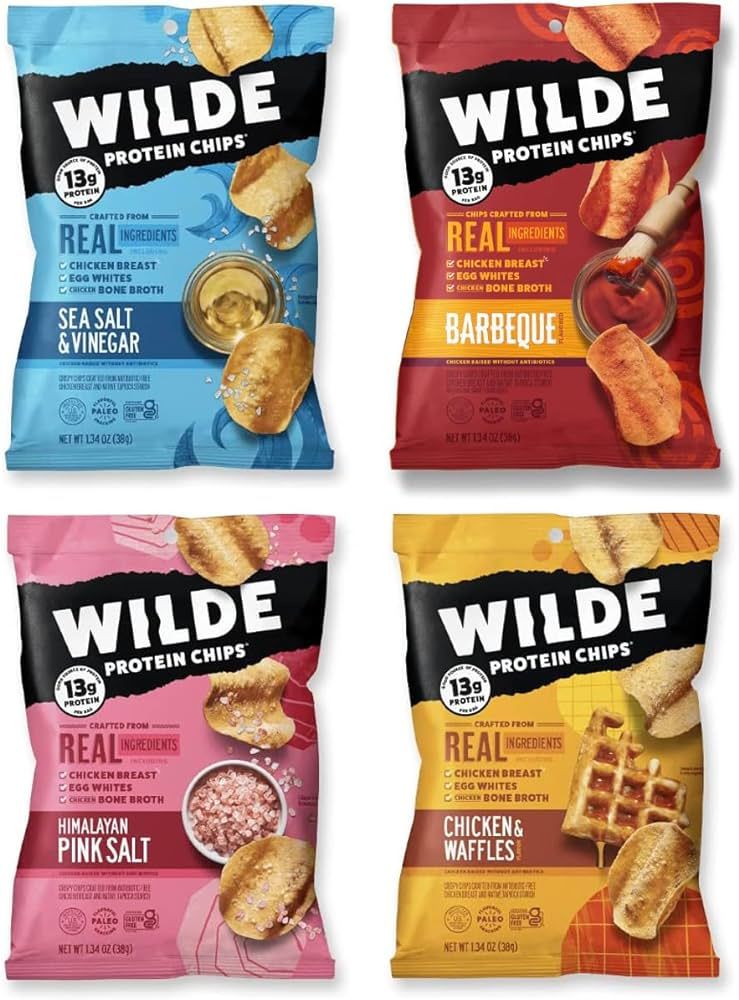 Wilde Protein Chips, Variety Pack (1.34 Ounce Bags, Pack of 12 Bags) Crafted From Real Ingredient... | Amazon (US)