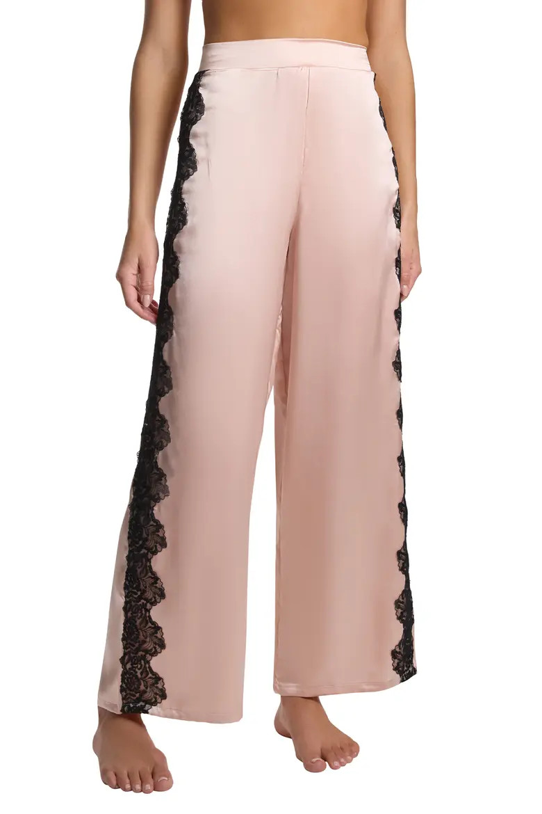 Victoria Lace Trim Silk Charmeuse Lounge Pants (Women) | Nordstrom | Nordstrom