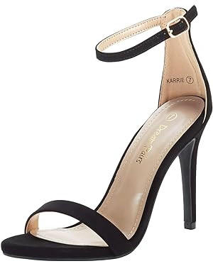 DREAM PAIRS Women's High Heels Flower Ankle Strap Stilettos Round Open Toe Dressy Sexy Sandals | Amazon (US)